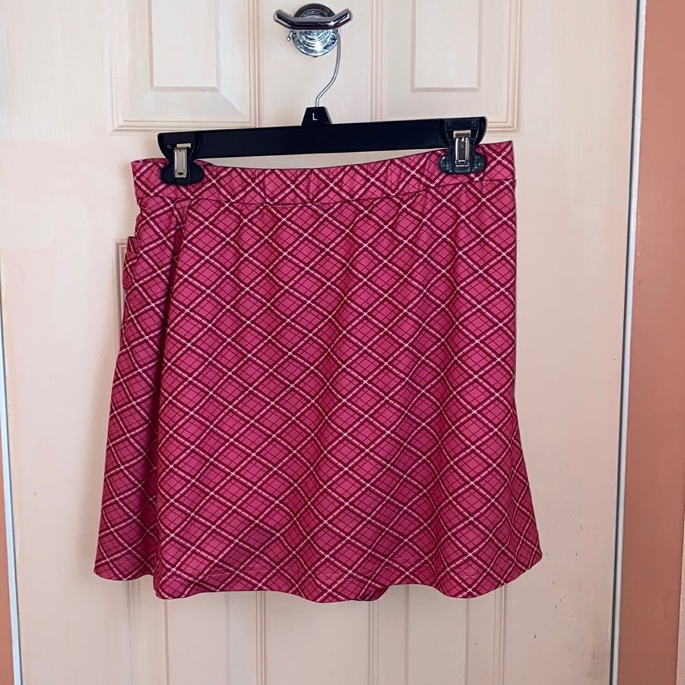 Adidas Pink Plaid Skort